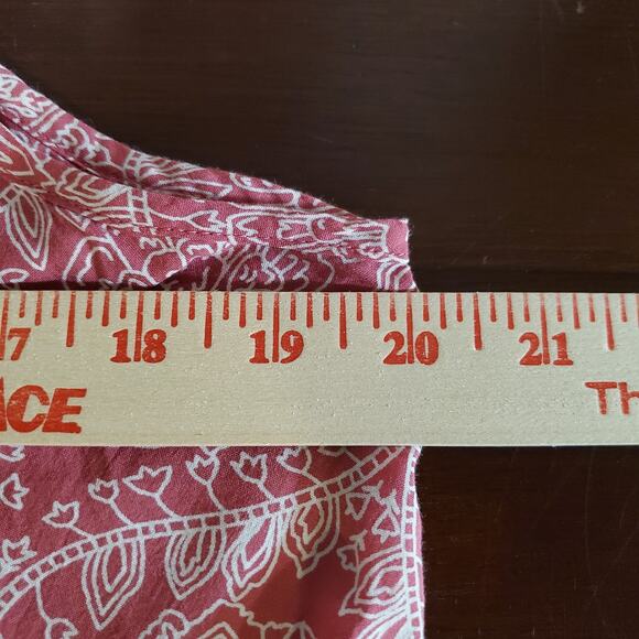 Elan Double V-Neck Boho Asymmetrical Maxi Dress Size S Floral Paisley Pockets - Picture 10 of 11